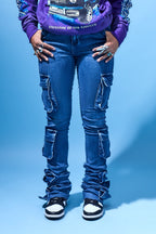 Phoebe Med. Wash Super Stacked Jean