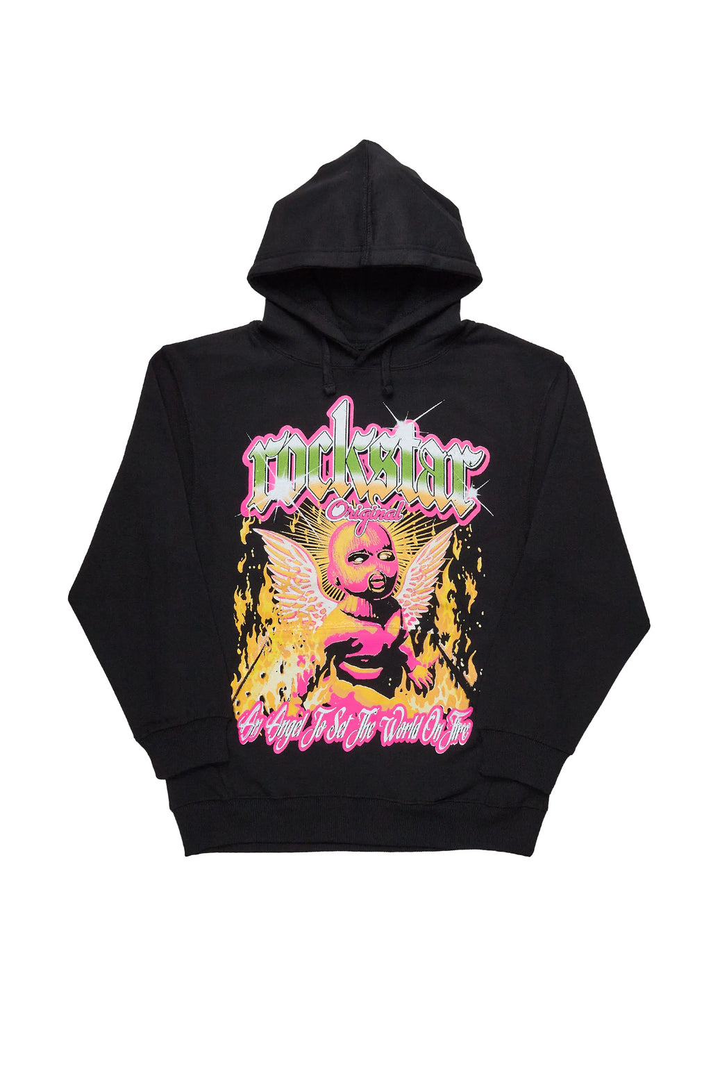 Whitefall Black Graphic Hoodie