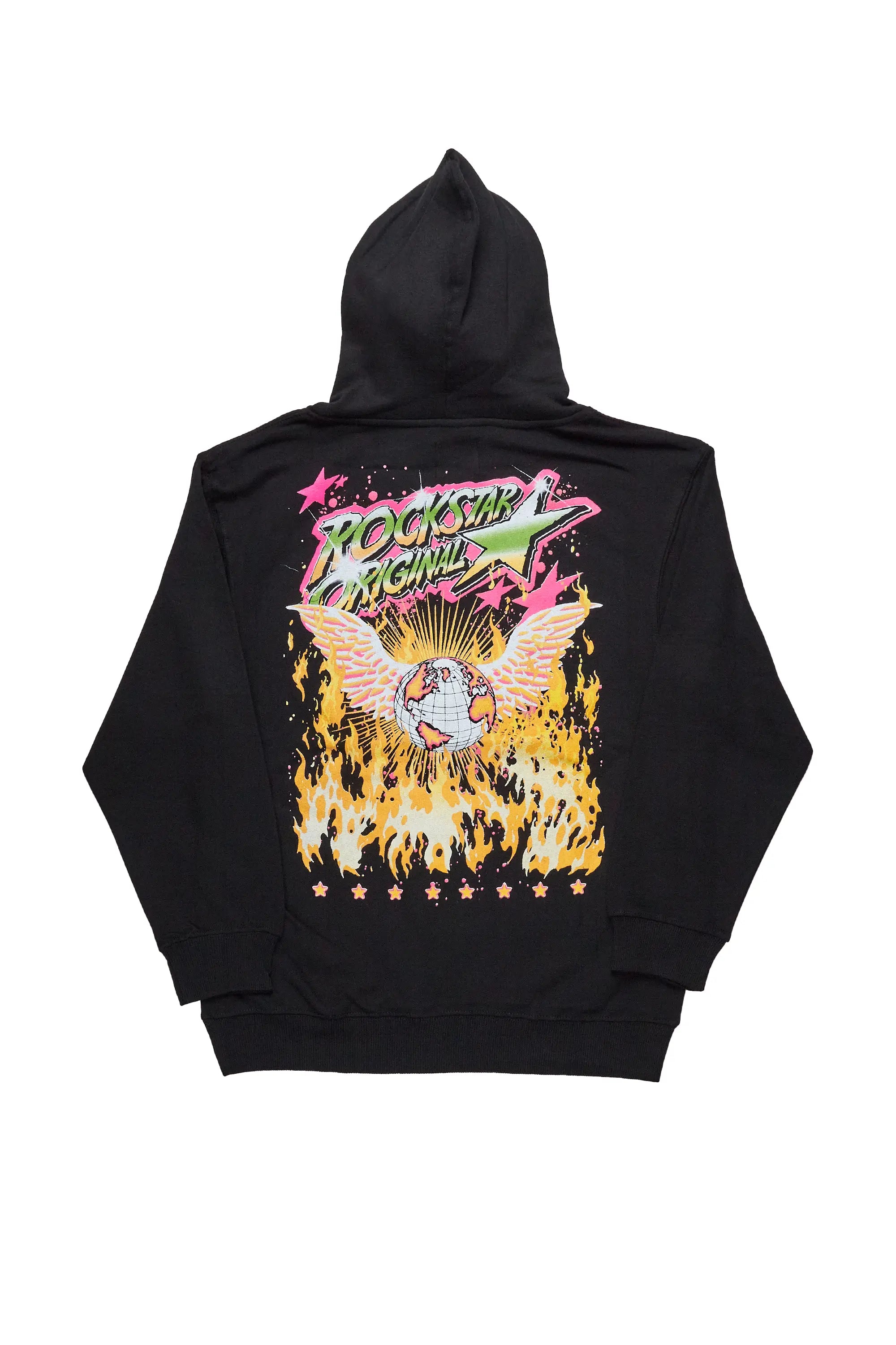 Whitefall Black Graphic Hoodie