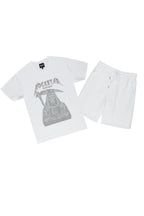 Woodson White Graphic T-Shirt Short Set