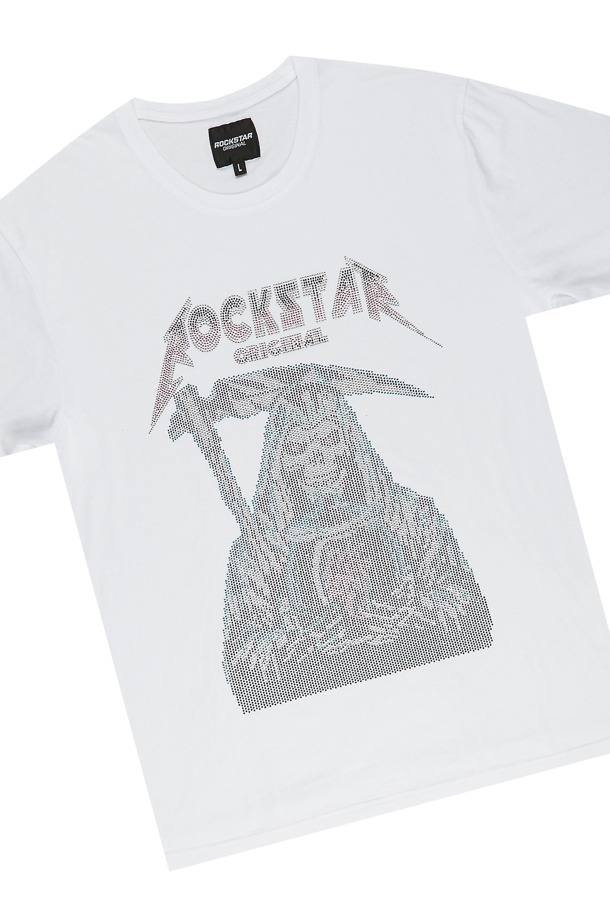 Woodson White Graphic T-Shirt Short Set