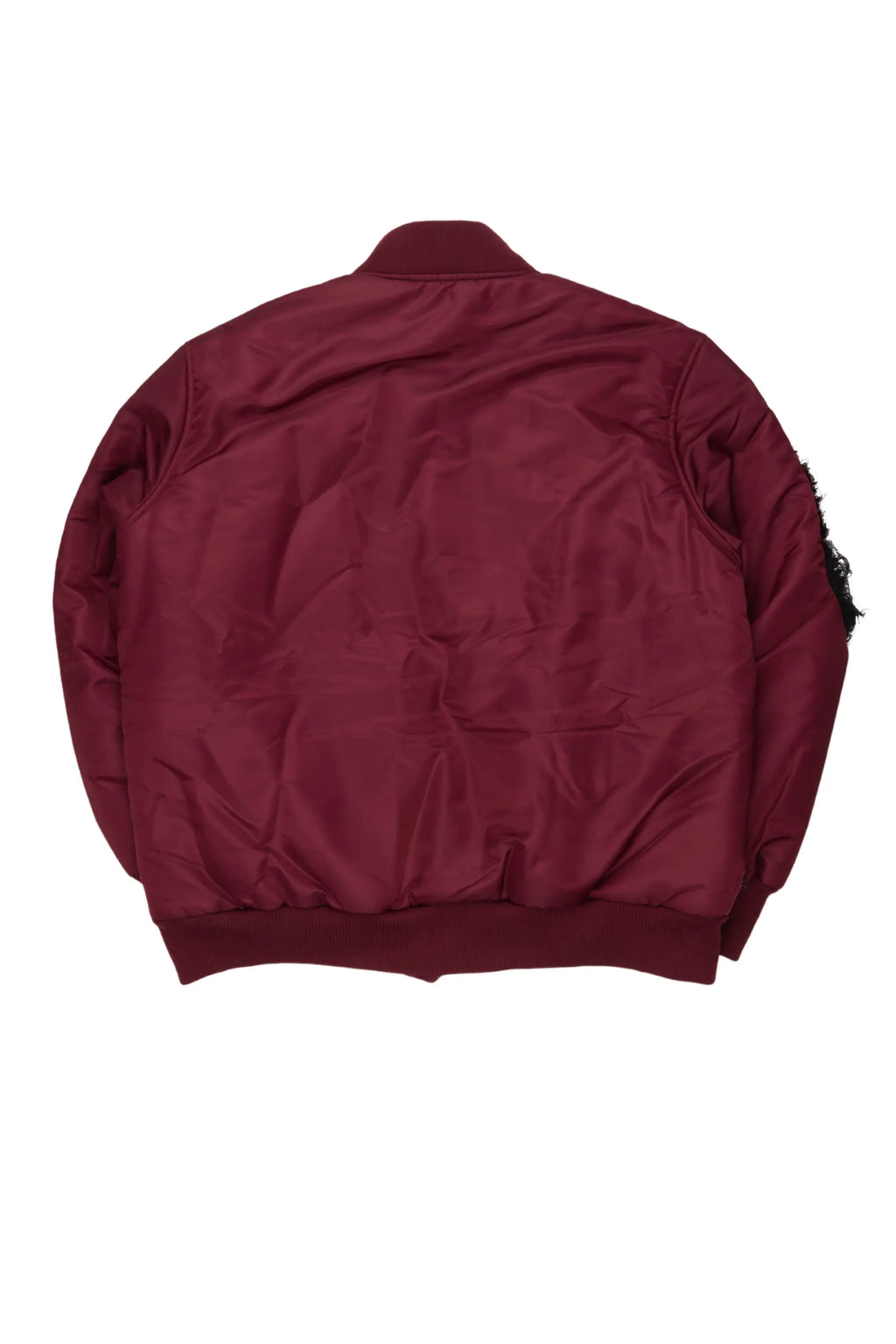 Xylo Burgundy Patchwork Bomber Jacket