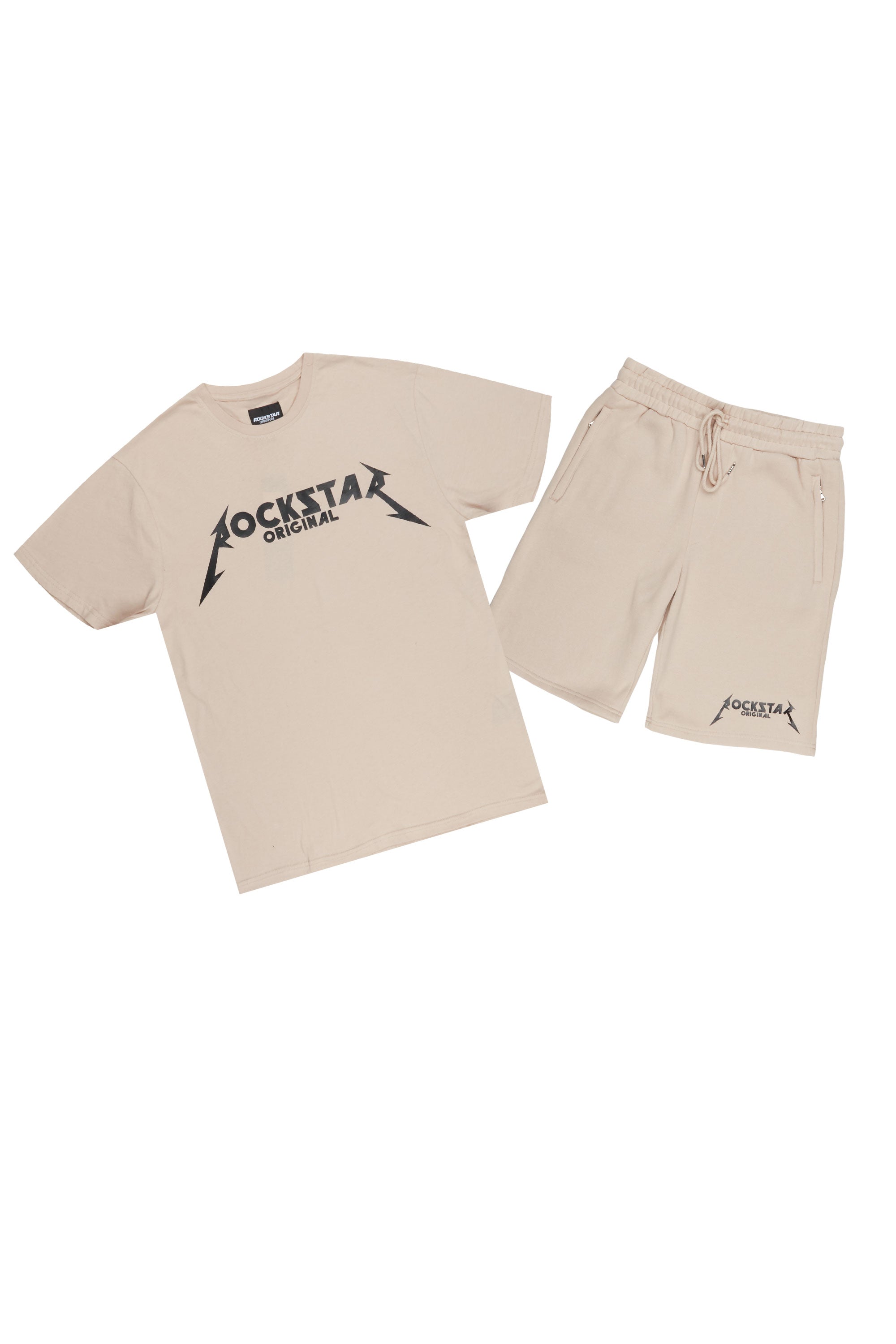 Yaakon Taupe T-Shirt/Short Set