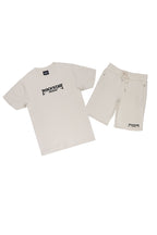 Yakau Beige T-Shirt Short Set