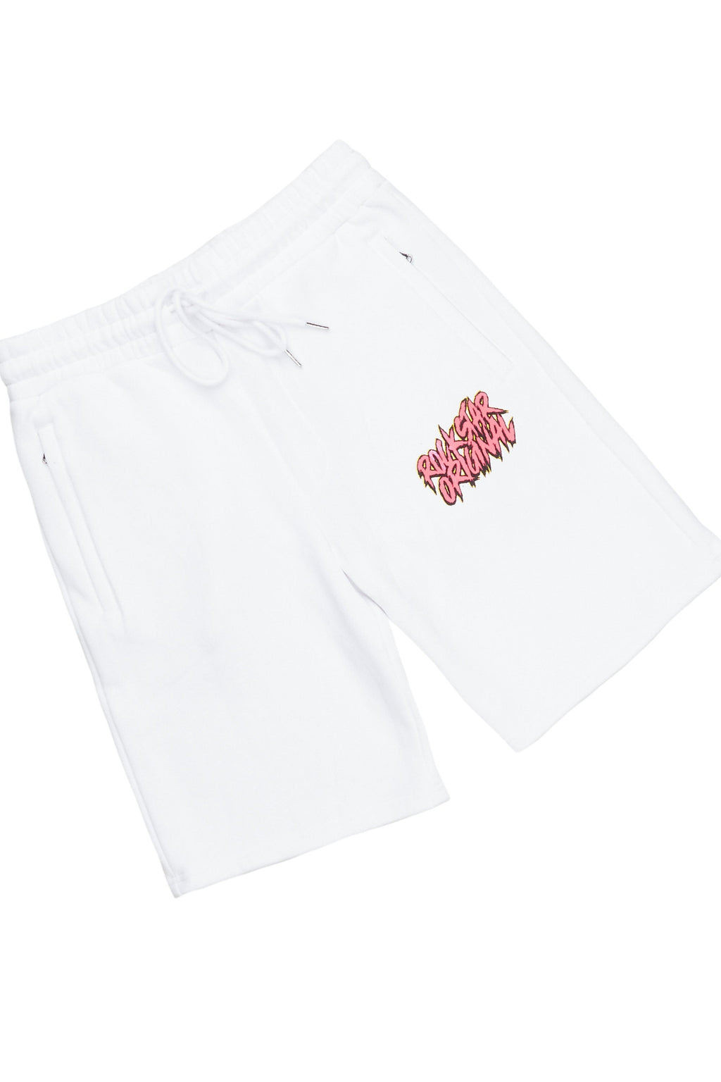 Zev White Graphic T-Shirt Short Set