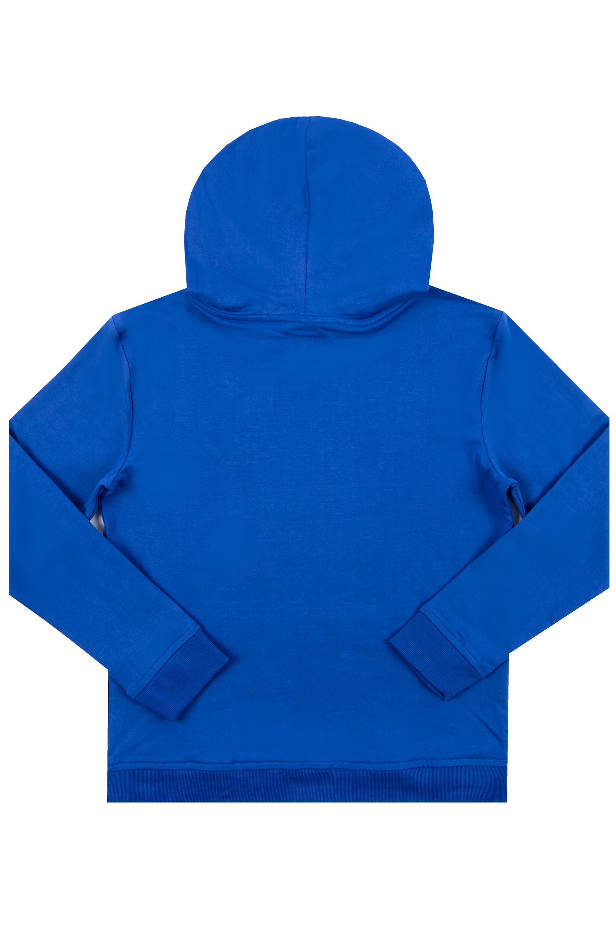 Zone Printed Hoodie-Royal Blue