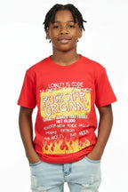 Boys Beno Red/Yellow Graphic T-Shirt