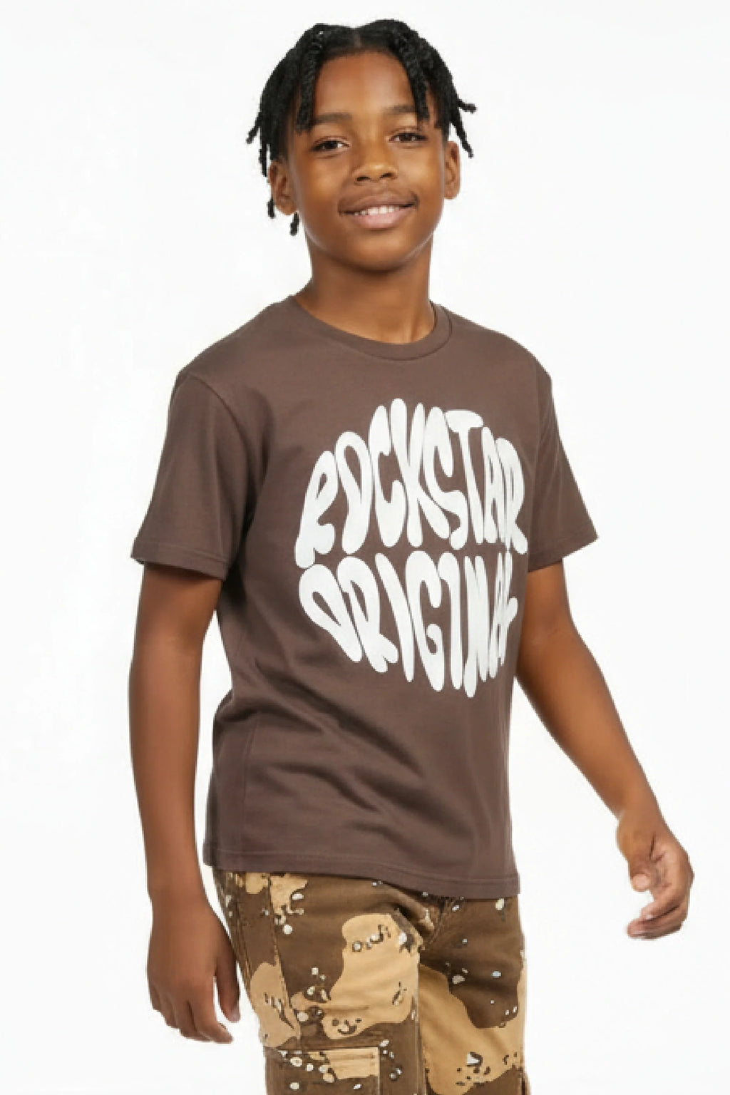 Boys Thierry Graphite/White Graphic T-Shirt