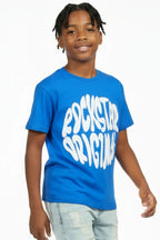 Boys Thierry Royal Blue/White Graphic T-Shirt