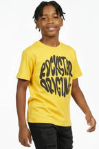 Boys Thierry Yellow/Black Graphic T-Shirt