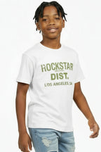 Boys Koen White/Green Graphic T-Shirt