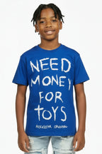 Boys M4Toys Royal Blue/White Graphic T-Shirt