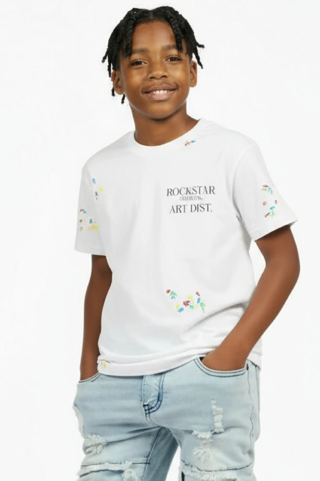 Boys Palmer White Graphic T-Shirt