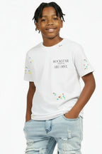 Boys Palmer White Graphic T-Shirt