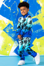 Kids Blue Eves Palm Print Set