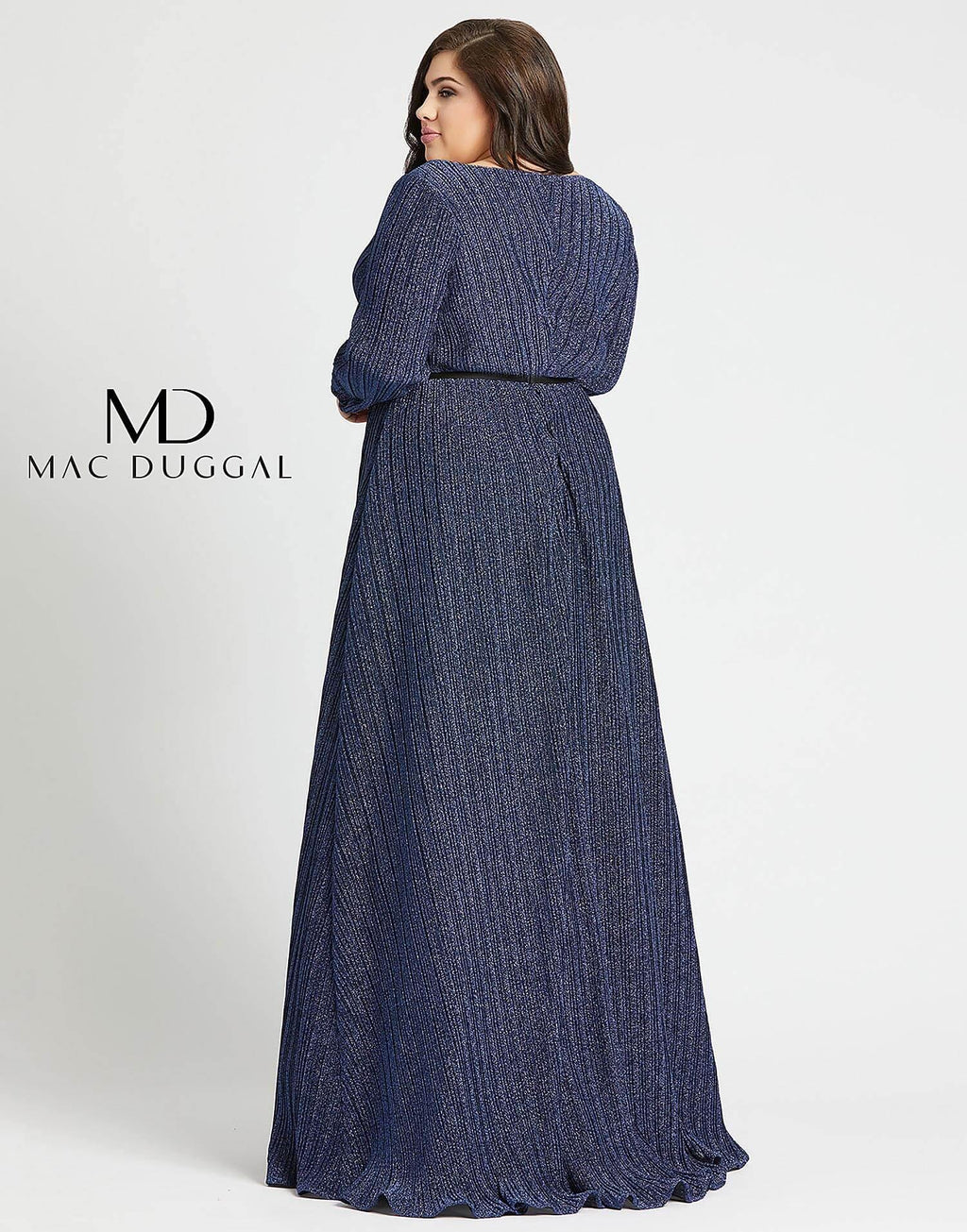 Sapphire 20W Mac Duggal 48892 Fabulouss Long Sleeve Plus Size Prom Dress Sale