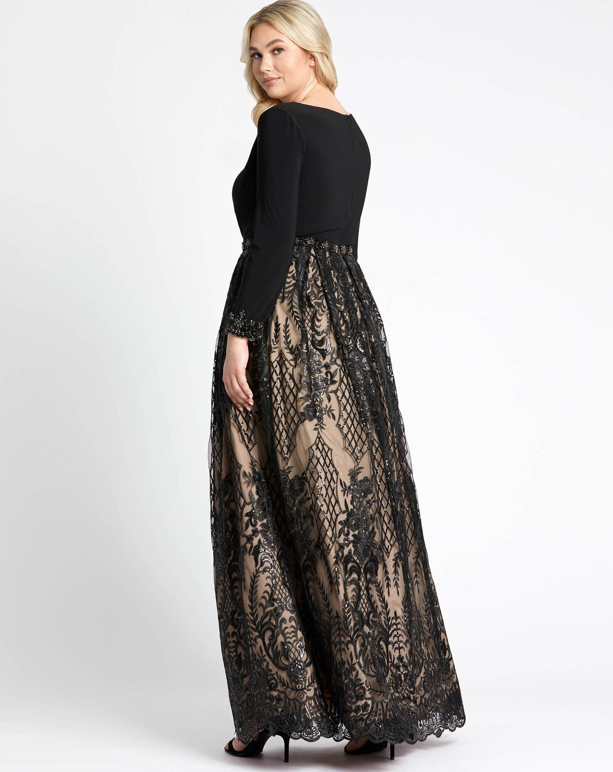Mac Duggal 67258 Long Sleeve Formal Plus Size Dress Sale