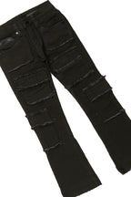 Boys Stanley Black T-Shirt/Stacked Flare Jean Set