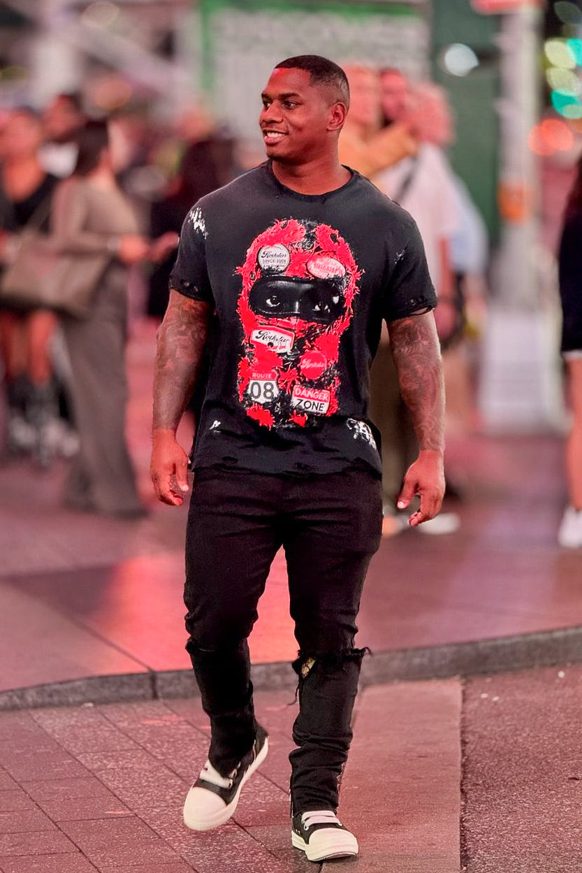 Barth Black Oversized Graphic T-Shirt