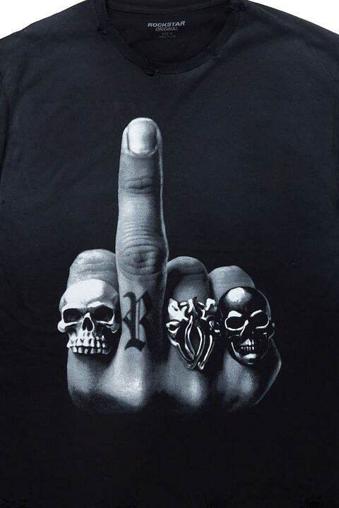 Ummar Black Oversized Graphic T-Shirt